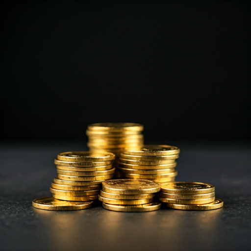 Golden coins and casino chips